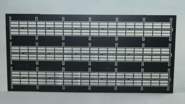 Brückengeländer 1640 x 9 x  0,5 mm Poly schwarz